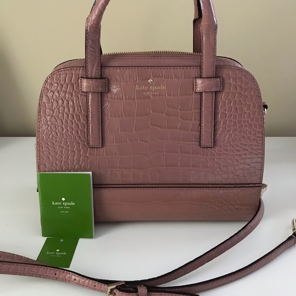 KATE SPADE ♠️ AUTHENTIC RIVERSIDE STREET EXOTIC SMALL FELIX SATCHEL NWT - Picture 5 of 17